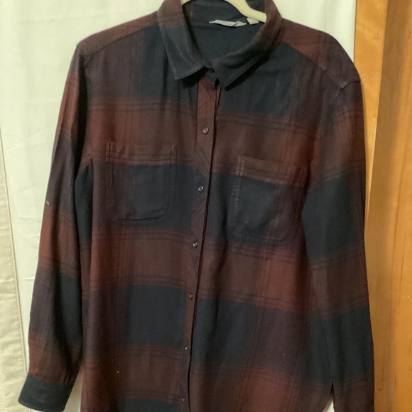 Athleta Plaid blouse  Sz L - Picture 2 of 8